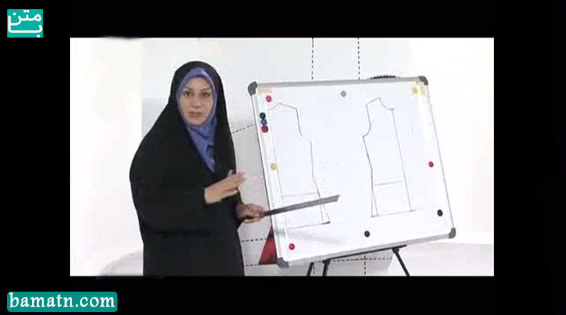 آموزش دوخت روپوش مدرسه با الگو خیاطی خانم عمرانی