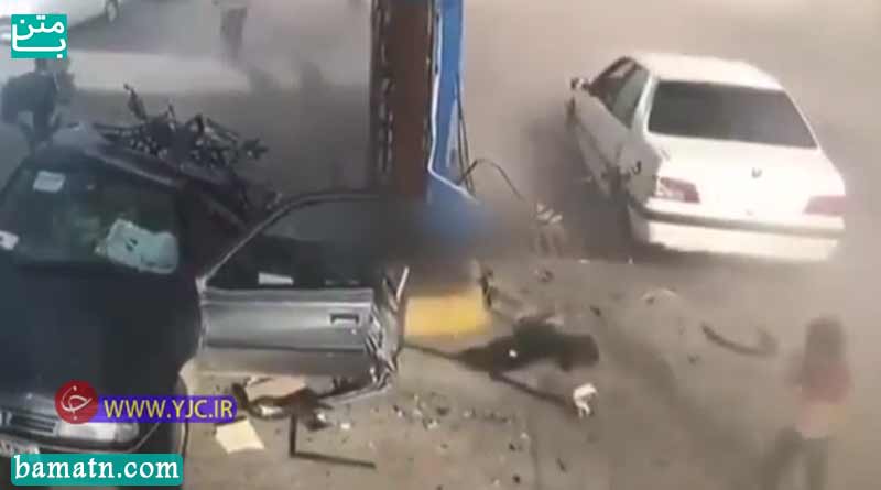 انفجار خودرو هنگام سوخت گیری در یک جایگاه سوخت CNG + فیلم