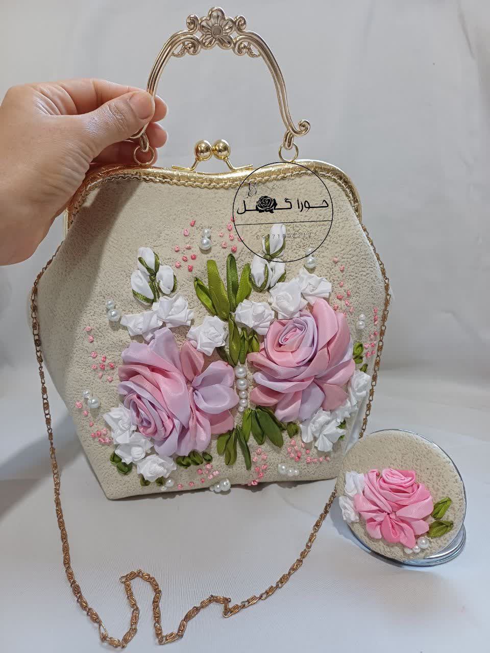کیف طرح عروس گالری ربان دوزی حوراگل